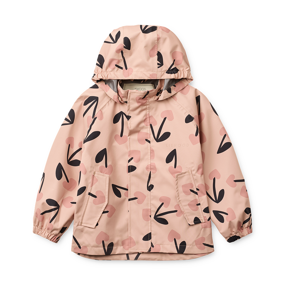Liewood Rain Jacket/Pants Set 'Pedia' Mega Cherry Heart/Rosey Mix