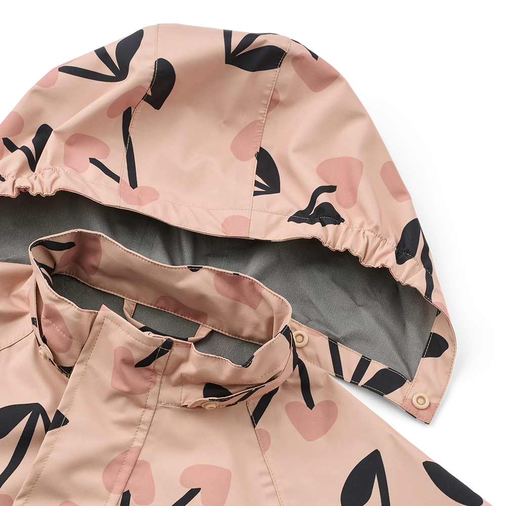 Liewood Rain Jacket/Pants Set 'Pedia' Mega Cherry Heart/Rosey Mix