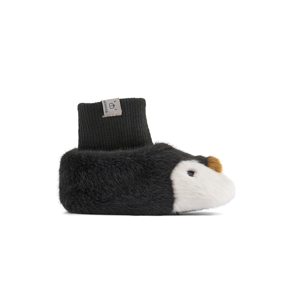 Liewood Penguin Slippers 'Beth' Sandy/Dark Grey