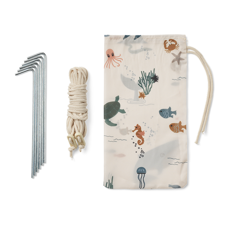 Zeltheringset für das Liewood Pop Up Zelt mit Unterwassermotiven. 