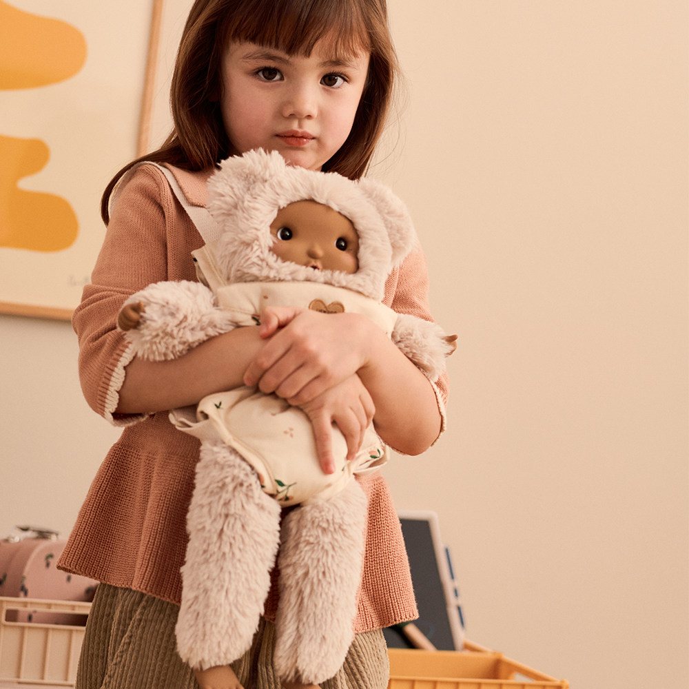 Liewood Puppen-Babytrage 'Eleanor' Mini Me Peach/Sea Shell