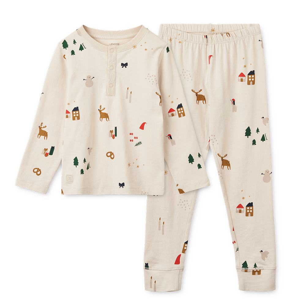 Liewood Schlafanzug Set &#39;Wilhelm&#39; Holiday/Sandy