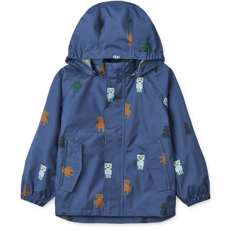 Liewood Regenjacke &#39;Pedia&#39; Robots/Indigo Blue