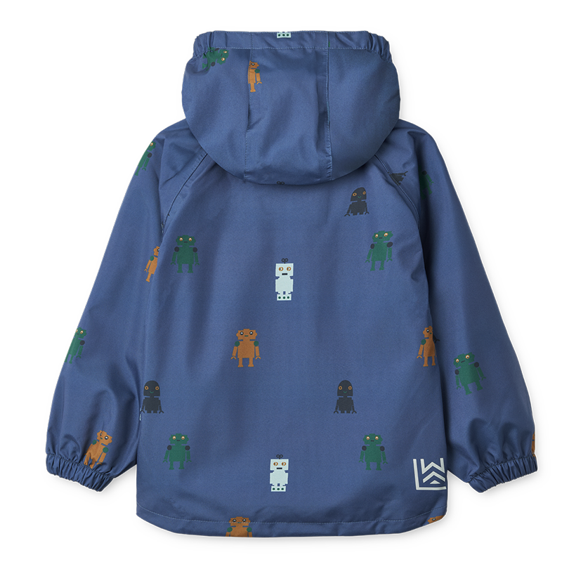 Liewood Regenjacke &#39;Pedia&#39; Robots/Indigo Blue