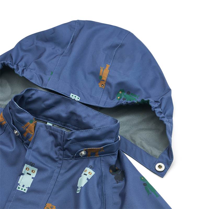 Liewood Regenjacke &#39;Pedia&#39; Robots/Indigo Blue
