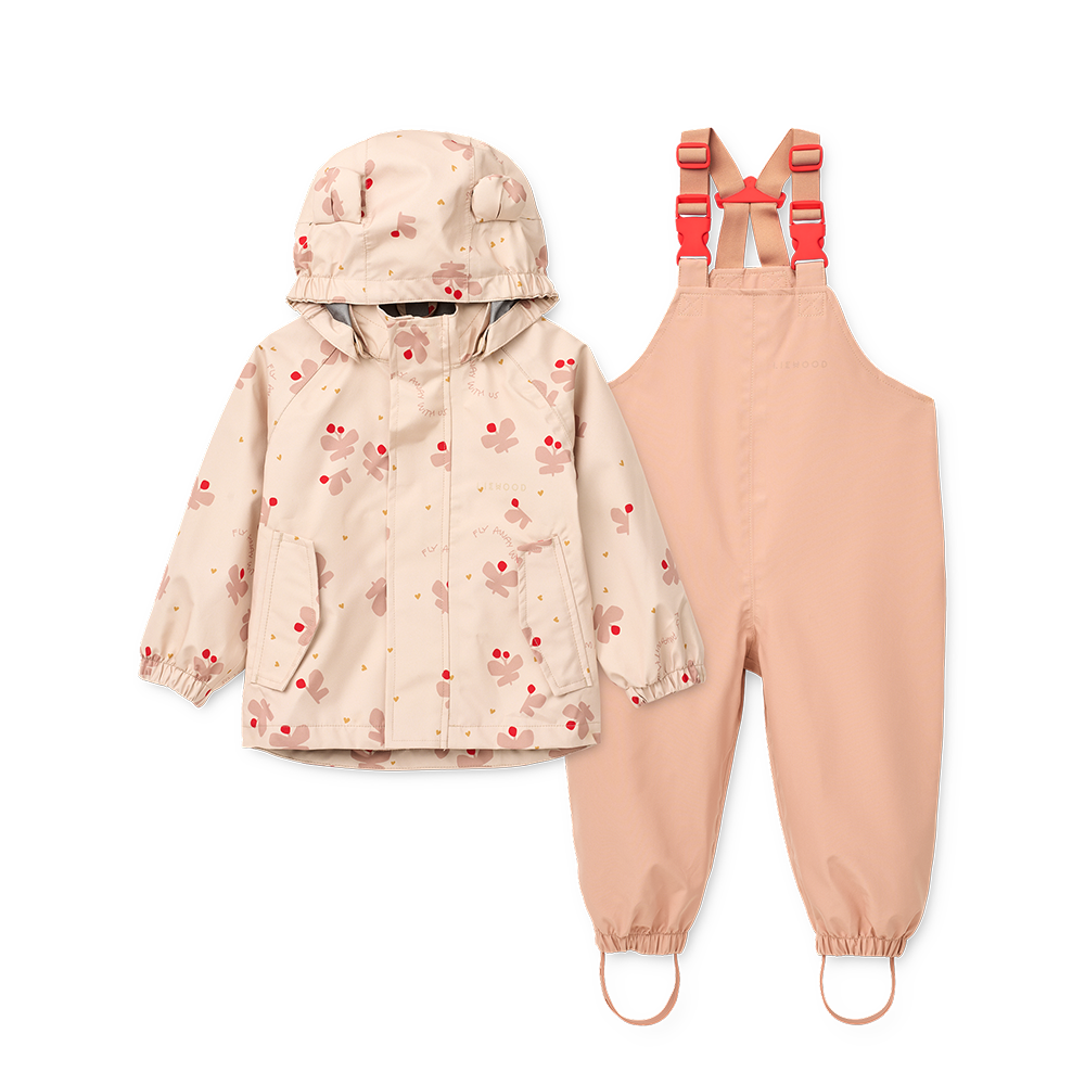 Liewood  Regenjacke/-hose Set 'Manu'  Butterfly/Apple Blossom