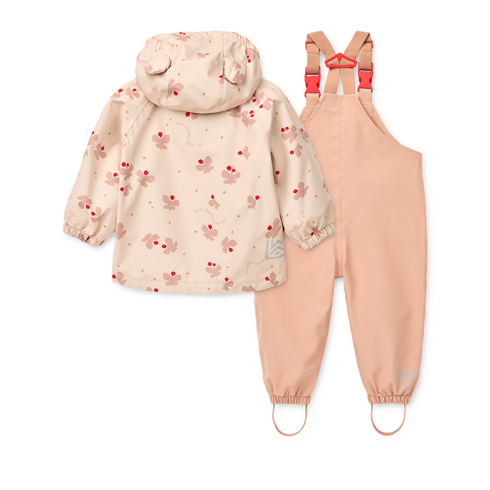 Liewood  Regenjacke/-hose Set 'Manu'  Butterfly/Apple Blossom
