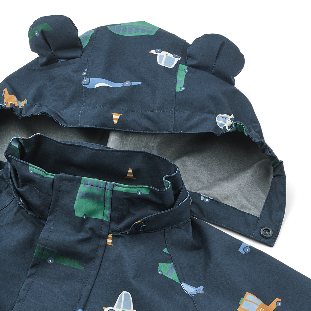 Liewood Ensemble imperméable « Manu » Voiture/Bleu marine classique