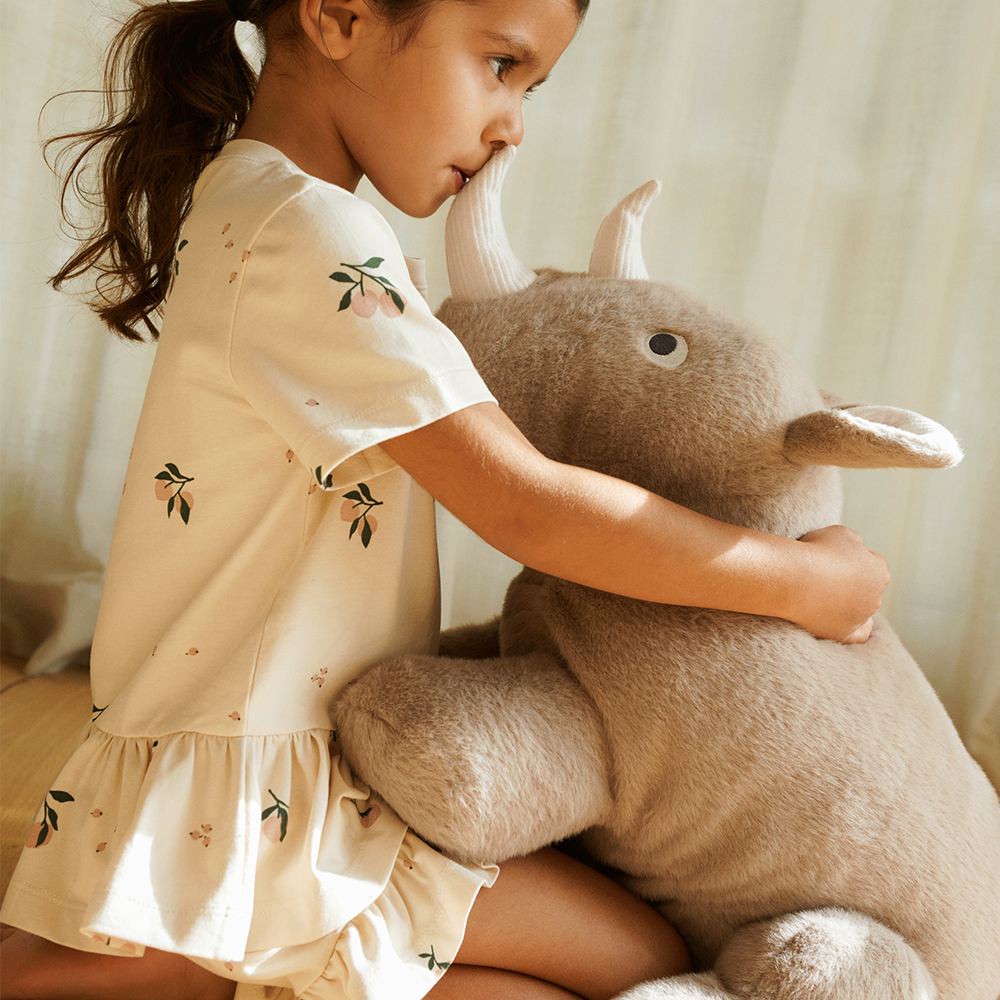 Peluche Liewood Rhinocéros « Barnaby » Grande Beige Stone