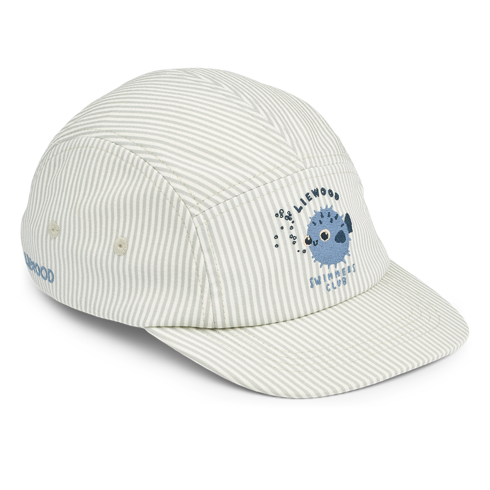 Liewood Seersucker Cap 'Rory' Peppermint/Sandy - Online MY SNOWFLAKE
