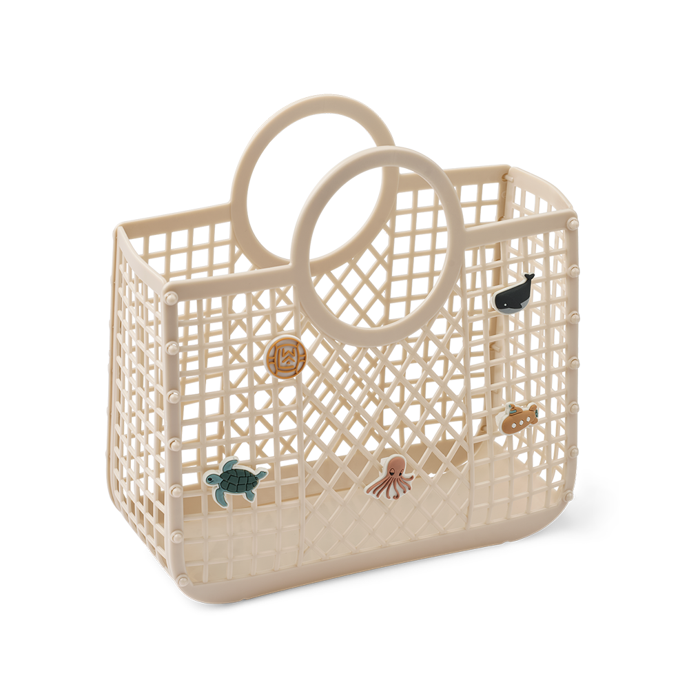 Liewood  Kinder-Einkaufskorb mit Charms 'Samantha' Sandy - Online MY SNOWFLAKE