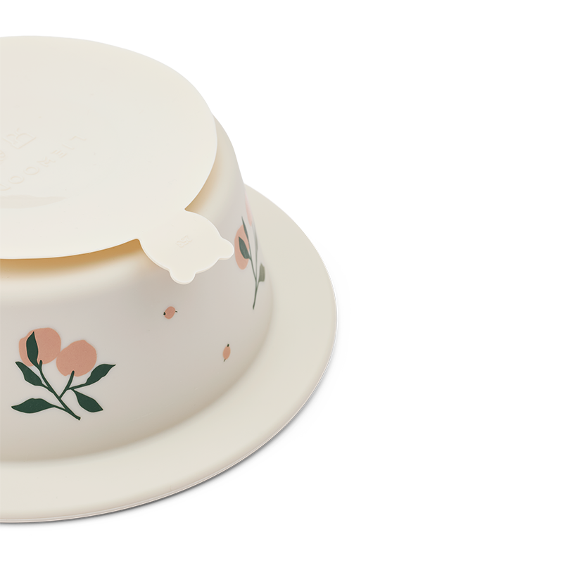 Liewood Silikon Teller mit Saugnapf 2er Set &#39;Peony&#39; Peach/Sea Shell