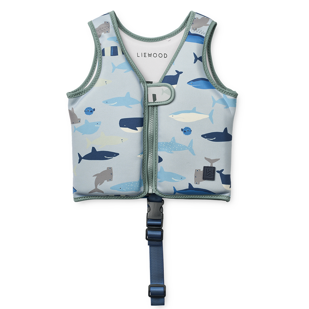 Liewood Schwimmweste 'Dove' Shark/Dove Blue