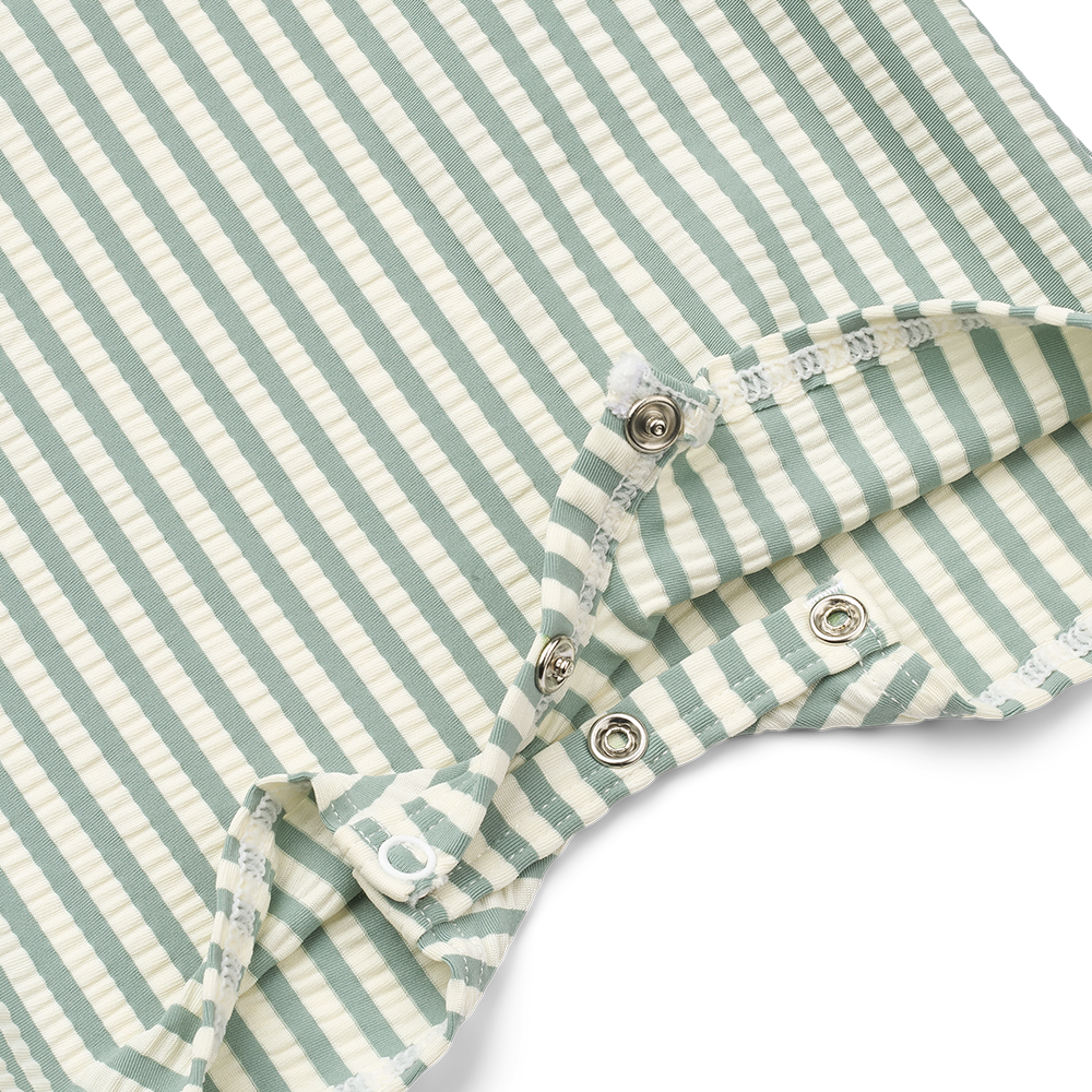 Liewood Baby Seersucker Bade-Jumpsuit 'Thor' Peppermint/Sandy