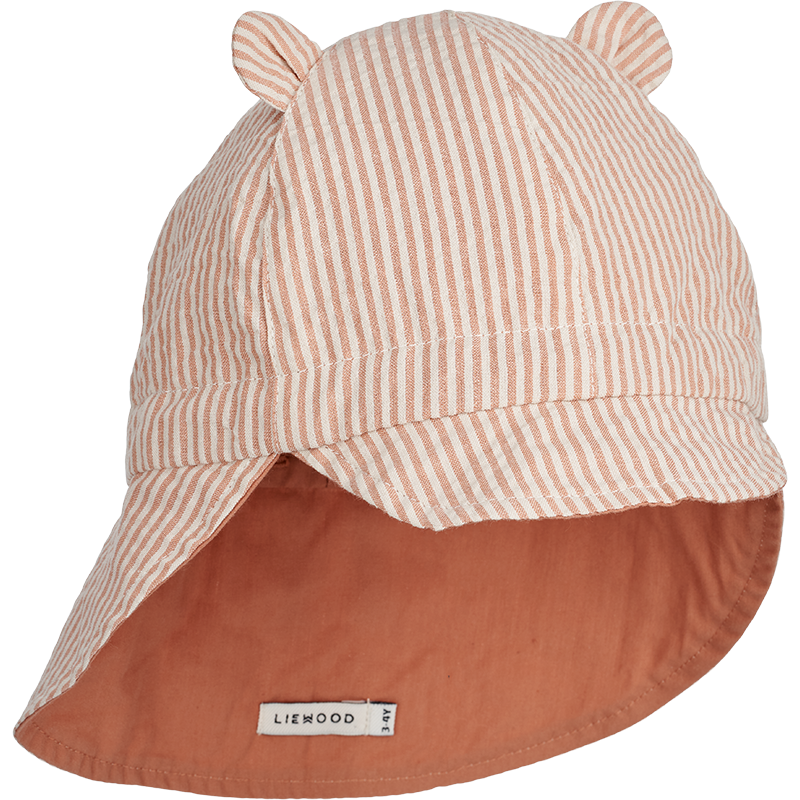 Liewood wendbarer Sonnenhut &#39;Gorm&#39; Stripe Tuscany Rose/Sandy