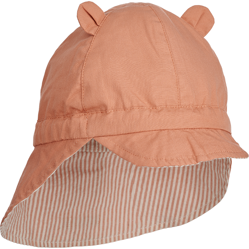 Liewood wendbarer Sonnenhut &#39;Gorm&#39; Stripe Tuscany Rose/Sandy