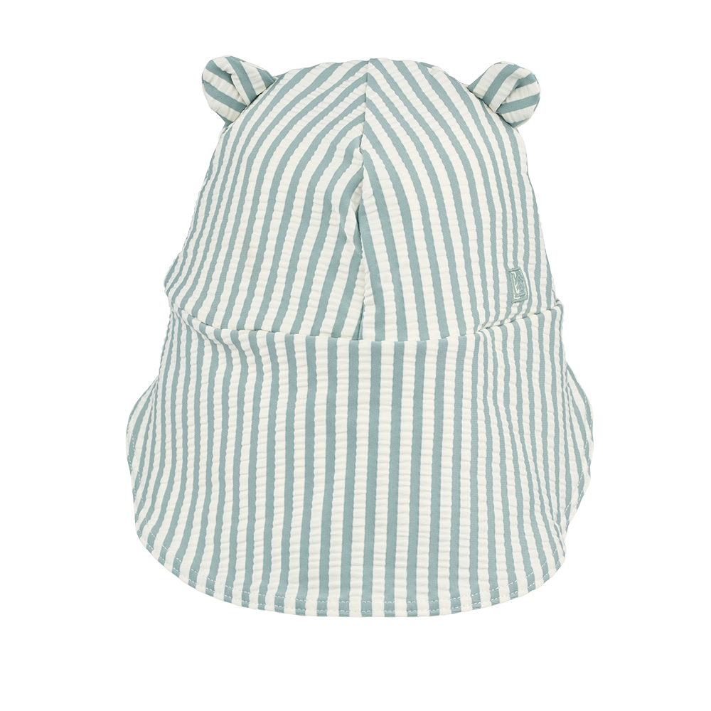 Liewood Seersucker UV Sun Hat 'Senia' Peppermint/Sandy