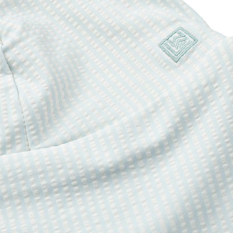 Liewood Seersucker UV-Sonnenhut &#39;Senia&#39; Stripe Pure Sky/Creme de la Creme