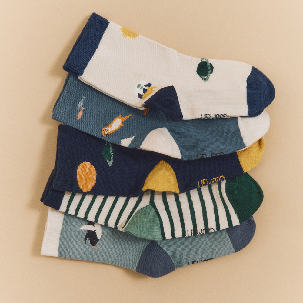 Liewood  Socken &#39;Silas&#39; 3er Pack  Arctic Sea/Ocean View