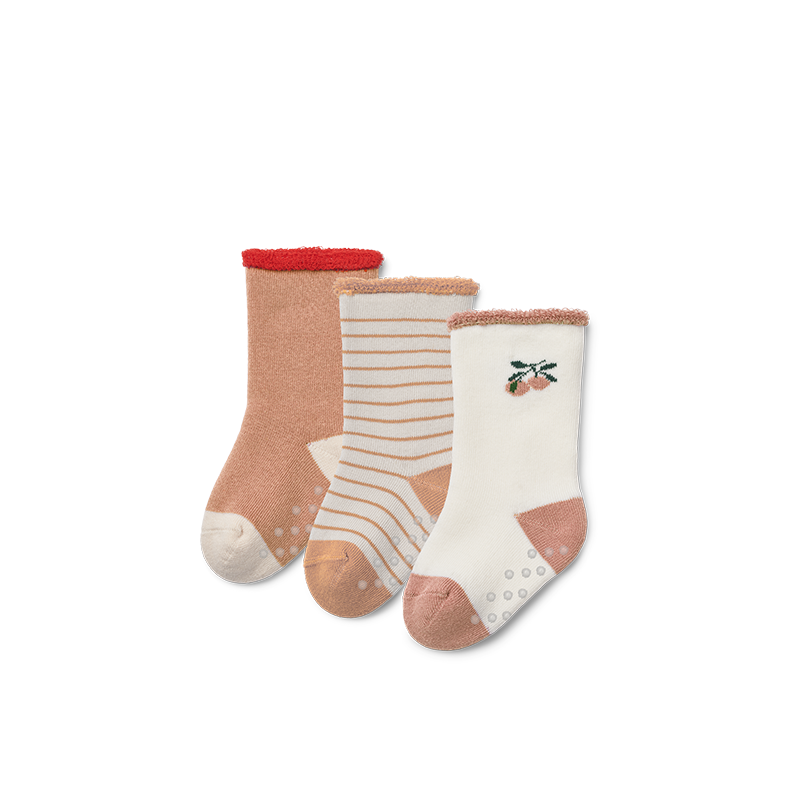 Liewood  Stoppersocken/Anti-Rutsch Socken &#39;Eloy&#39; 3er Pack  Peach/Sandy Mix