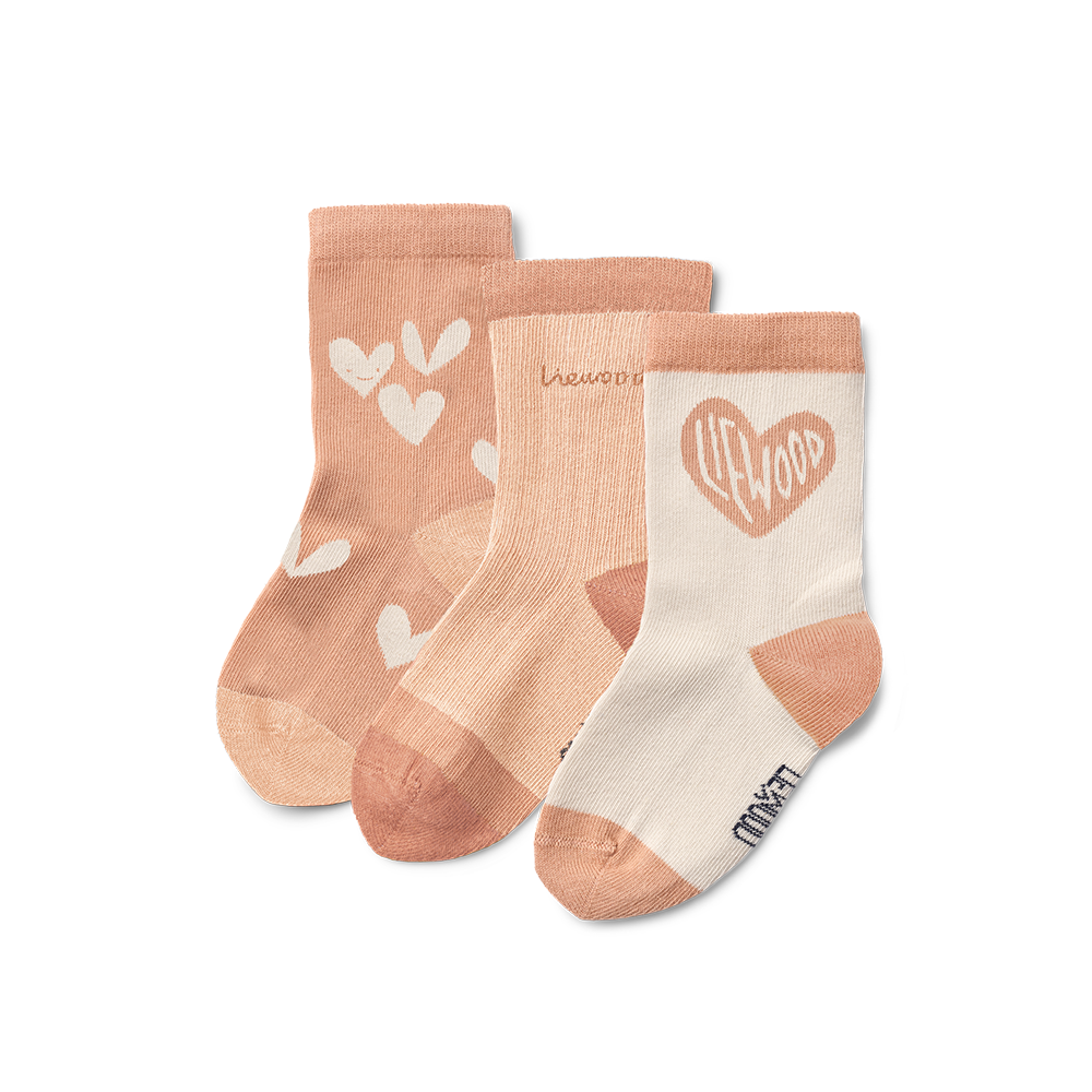 Liewood  Socken 'Silas' 3er Pack  Sweetheart/Pale Tuscany Mix