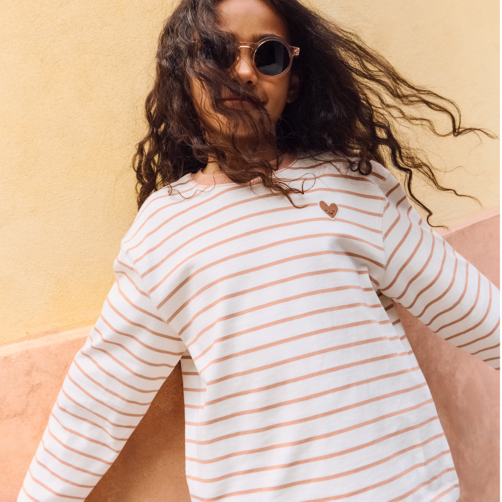 Liewood Baumwoll Langarm Shirt 'Tyler' Heart Tuscany Rose/Creme de la Creme