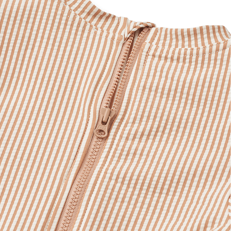 Liewood  Baby Seersucker UV-Badeanzug &#39;Sille&#39; Stripe Pale Tuscany/Creme de la Creme