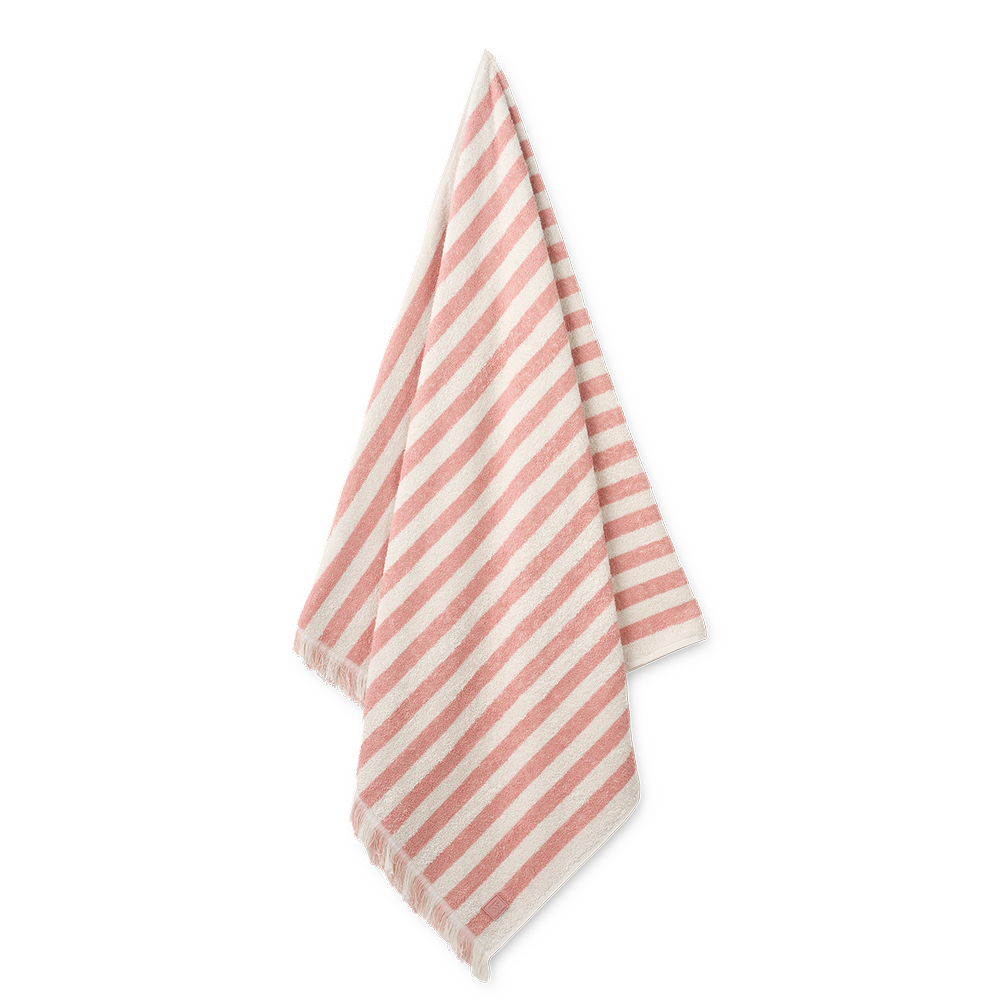 Liewood Strandtuch 'Summer' Coral Blush/Creme de la Creme Stripe