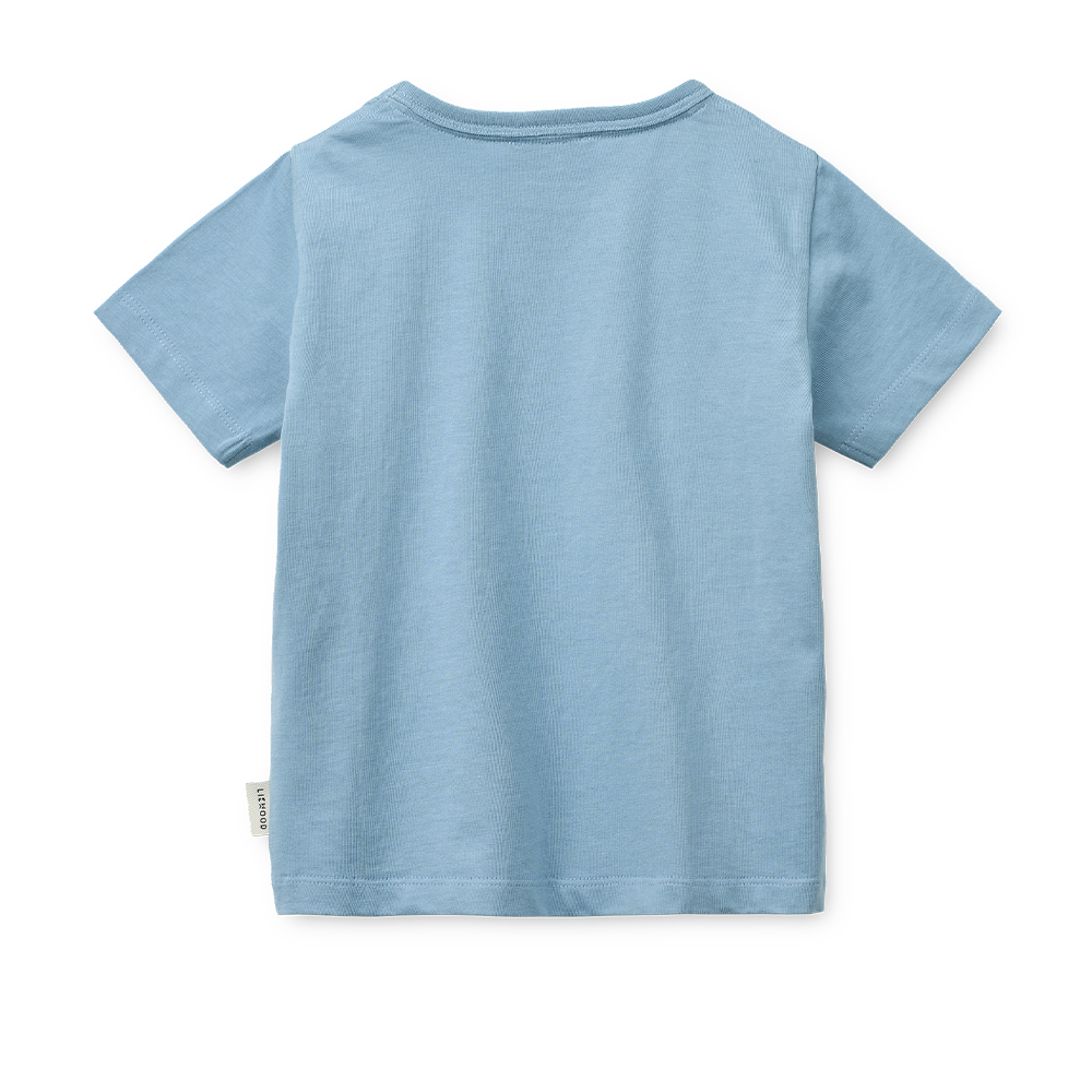 Liewood Baumwoll T-Shirt 'Apia' Tiger/Beach Blue - Online MY SNOWFLAKE