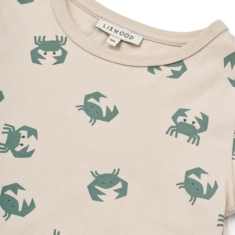 Liewood Baumwoll T-Shirt &#39;Apia&#39; Crab/Sandy