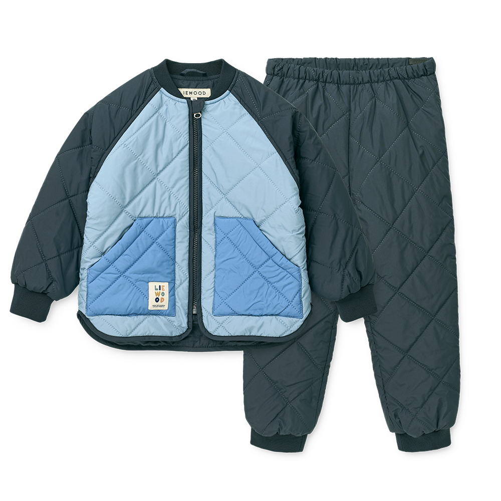 Liewood  Thermojacke/-hose Set 'Zella'  Beach Blue/Classic Navy Mix