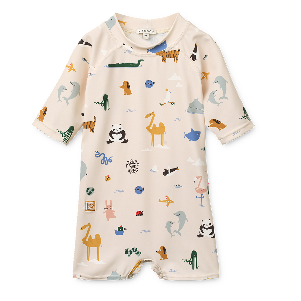 Liewood Combinaison de bain bébé « Thor » Around the World/Sandy