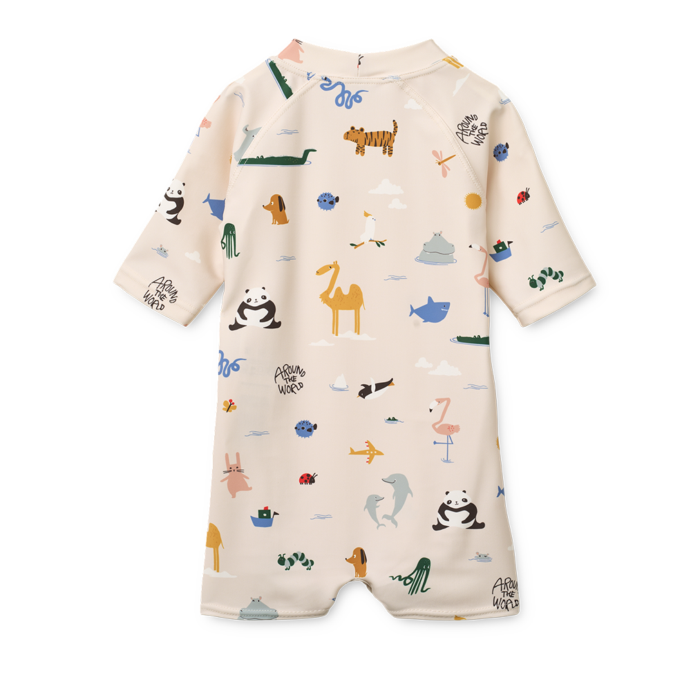 Liewood Combinaison de bain bébé « Thor » Around the World/Sandy