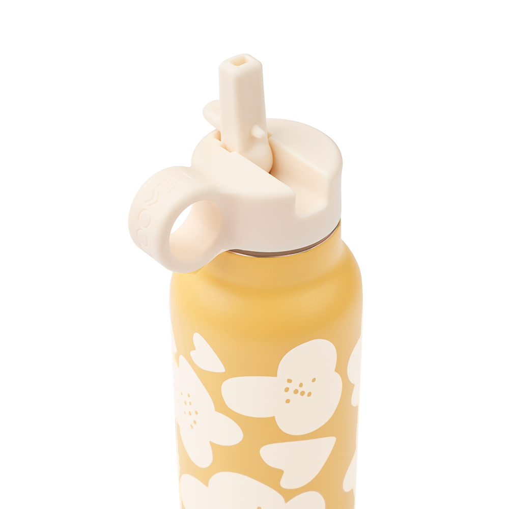 Liewood Trinkflasche 'Falk' 350 ml Flower/Lemon Yellow - Online MY SNOWFLAKE