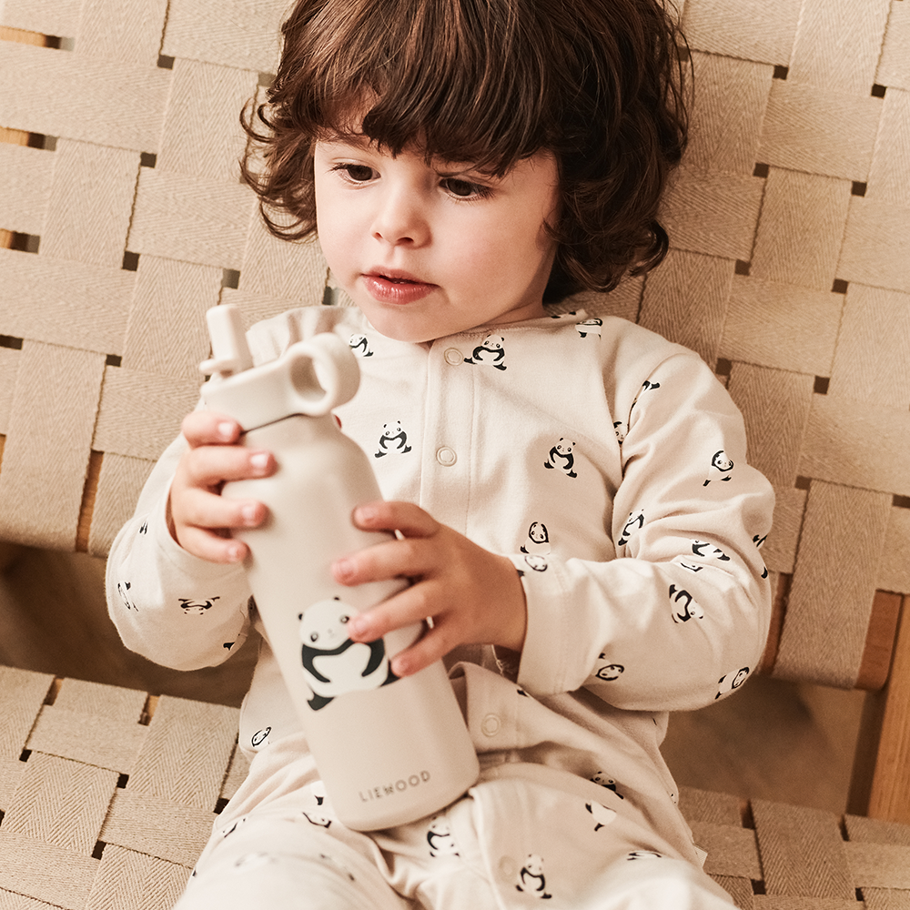 Liewood Water Bottle 'Falk' 350 ml Panda/Sandy