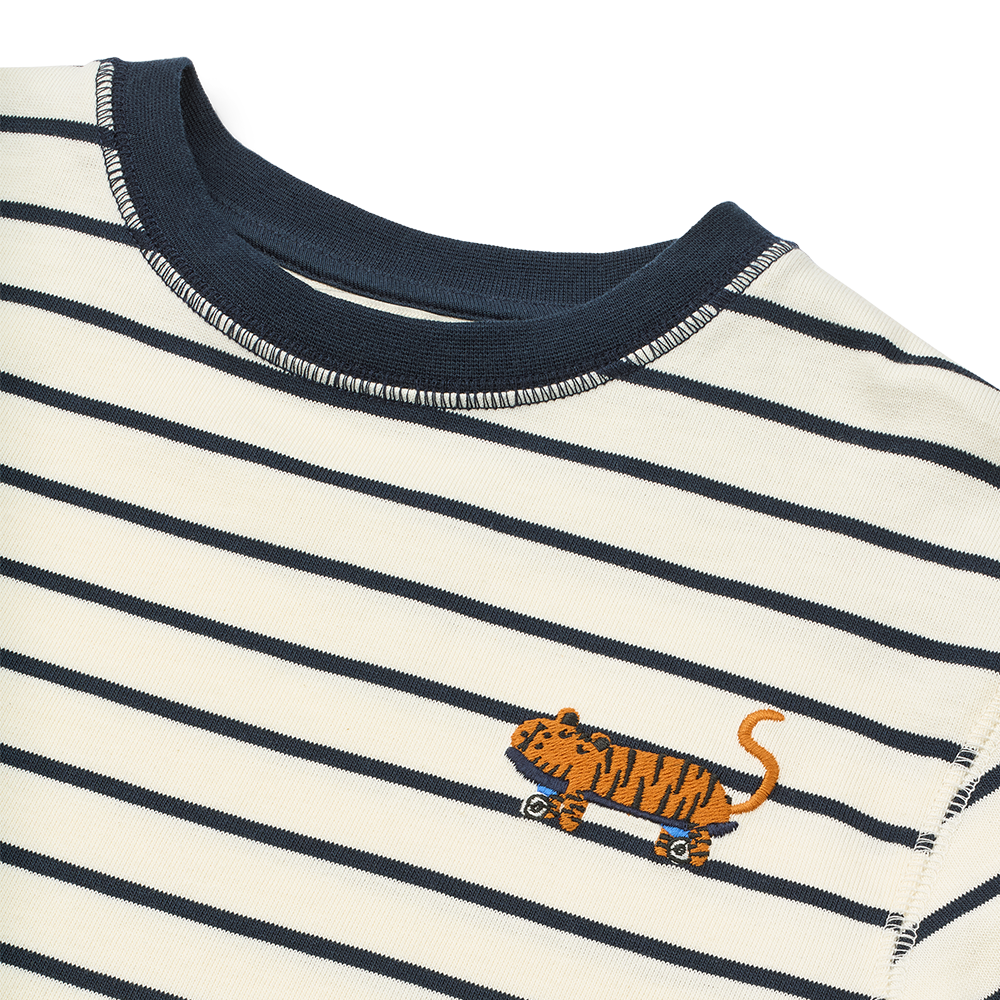 Liewood Baumwoll Langarm Shirt 'Tyler' Stripes Classic Navy/Creme de la Creme