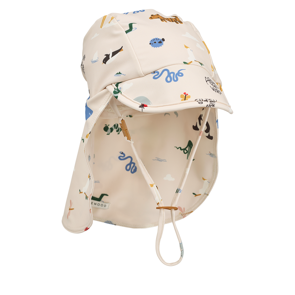 Chapeau de soleil de bain anti-UV Liewood 'Cecilia' Around the World/Sandy
