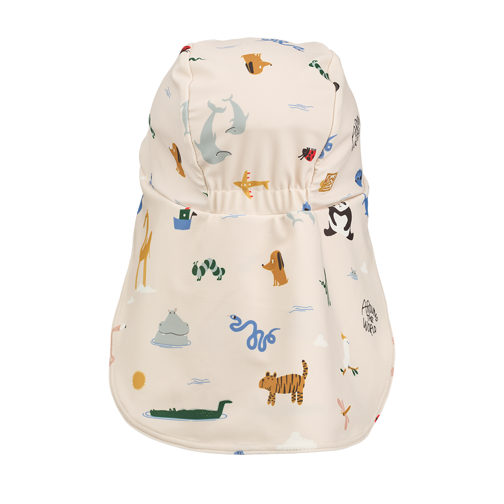 Chapeau de soleil de bain anti-UV Liewood 'Cecilia' Around the World/Sandy