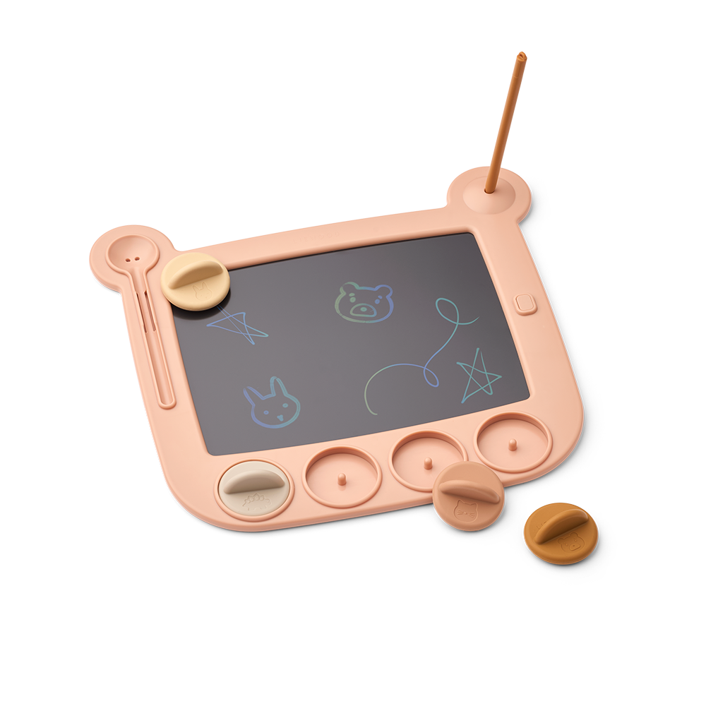 Liewood Magical LCD Drawing Tablet with Stamps 'Venzora' Pale Tuscany Multi Mix