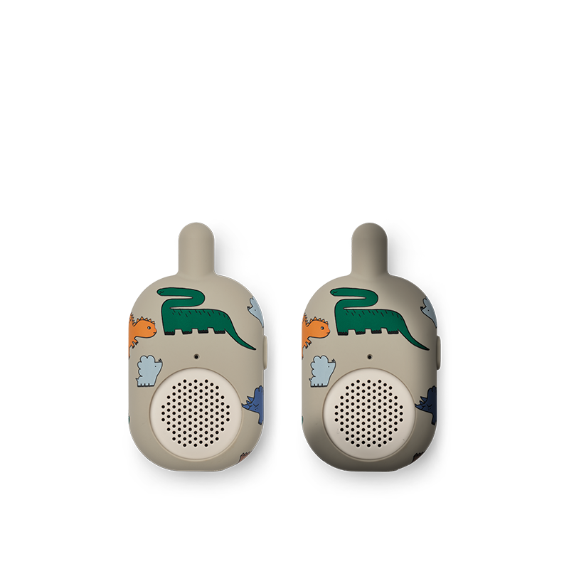 Walkie-Talkie 2er Set für Kinder in Beige mit Dinomuster von Liewood.