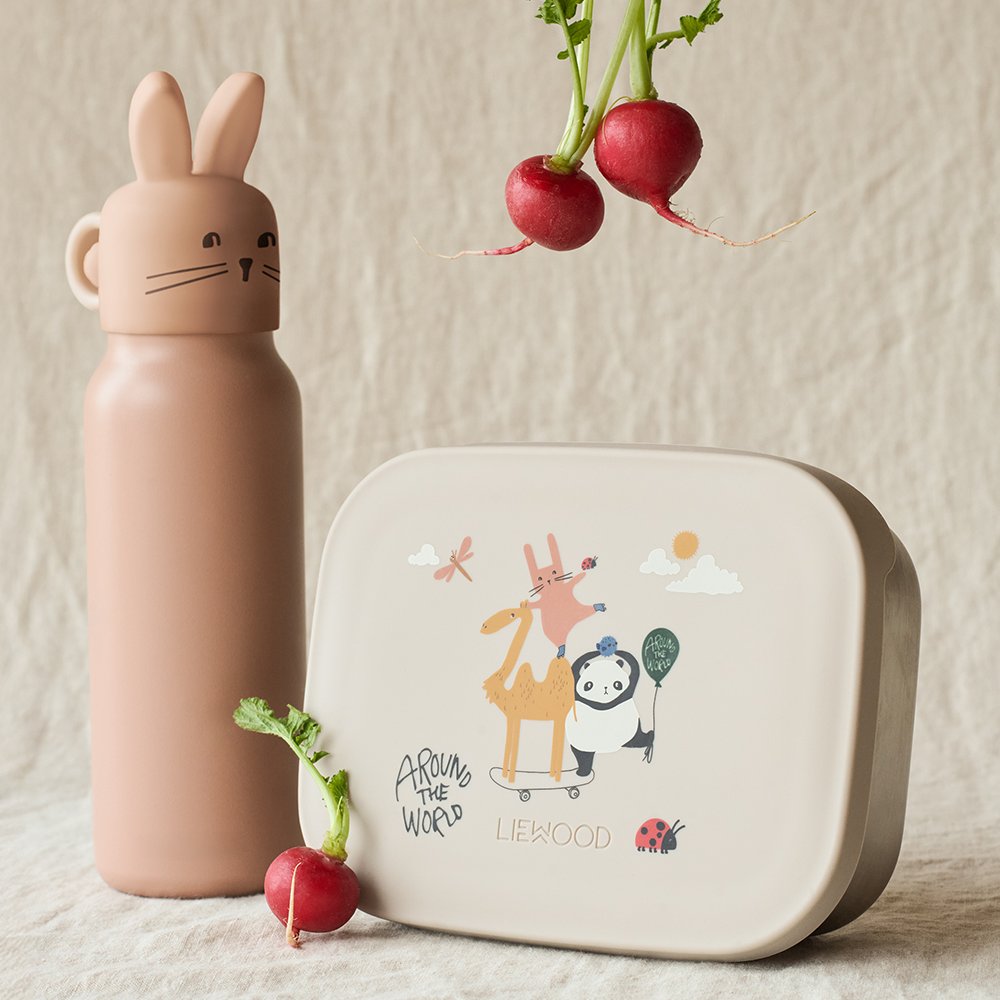 Liewood Trinkflasche mit Hasendeckel 'Falk' 350 ml Pale Tuscany