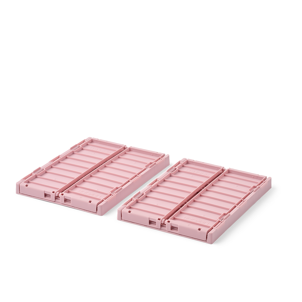 Liewood Lot de 2 boîtes de rangement pliables S 'Weston' Rose Blush