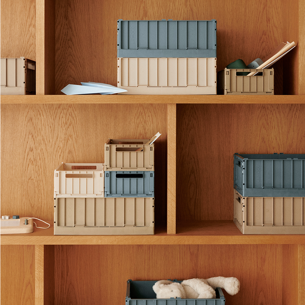 Liewood  Faltbare Aufbewahrungskiste M 2er Set 'Weston'  Whale Blue - Online MY SNOWFLAKE