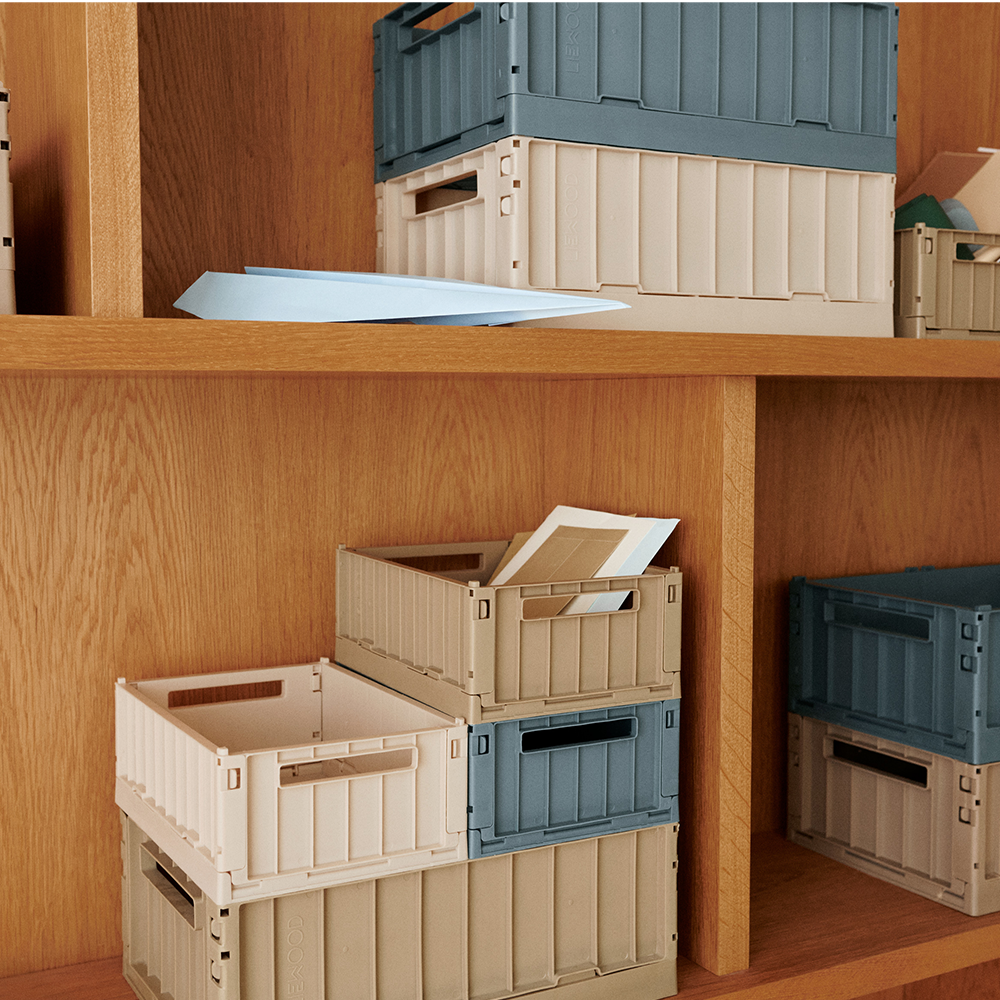 Liewood  Faltbare Aufbewahrungskiste M 2er Set 'Weston'  Whale Blue - Online MY SNOWFLAKE