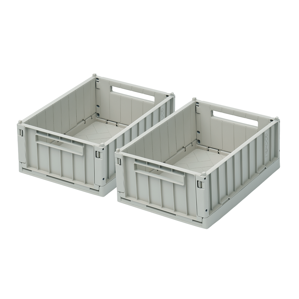 Liewood Lot de 2 caisses de rangement pliables S 'Weston' Bleu colombe