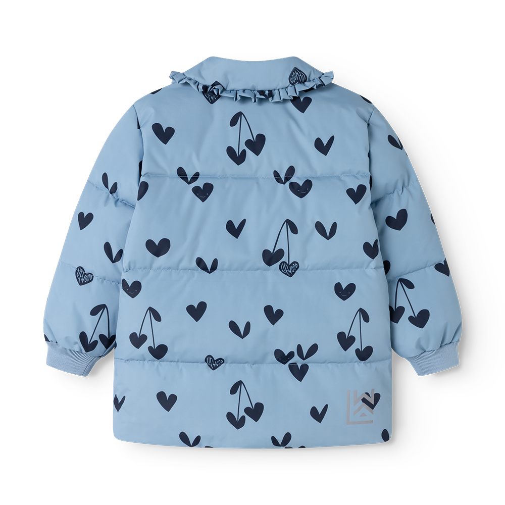 Liewood lange Winterjacke 'Anemone' Sweethearts/Beach Blue