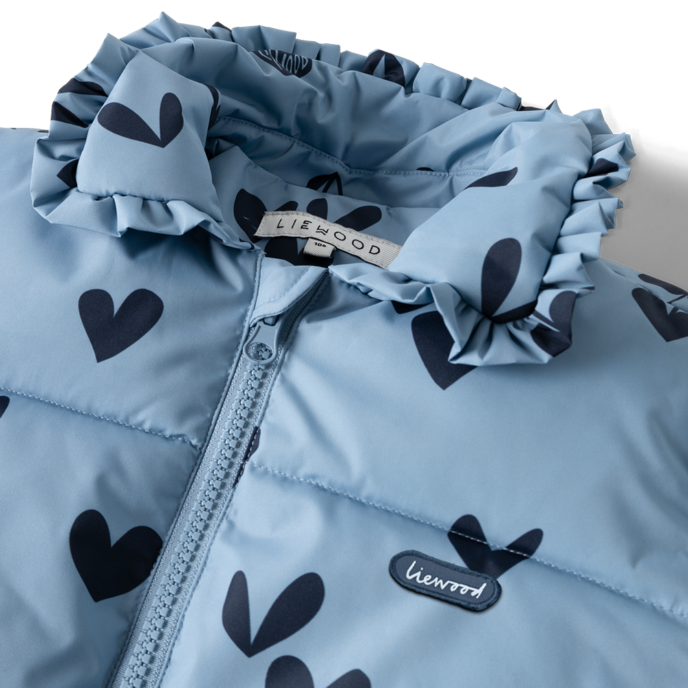 Liewood lange Winterjacke 'Anemone' Sweethearts/Beach Blue