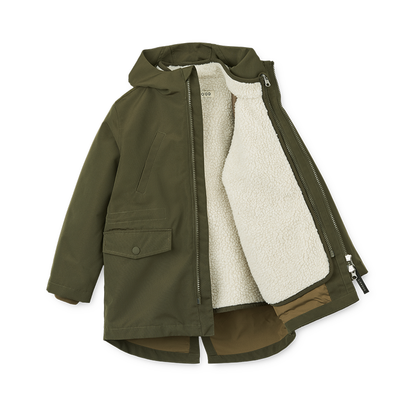 Liewood Wendbare Winterjacke &#39;Timber&#39; Army Brown Multi Mix