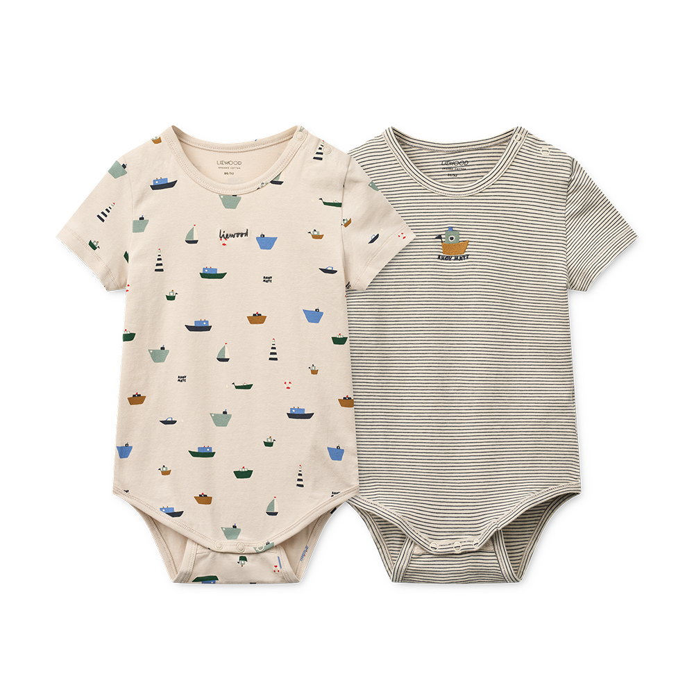 Liewood  Langarmbody 2er-Set 'Yanni' Sailing/Classic Navy Stripe/Mix