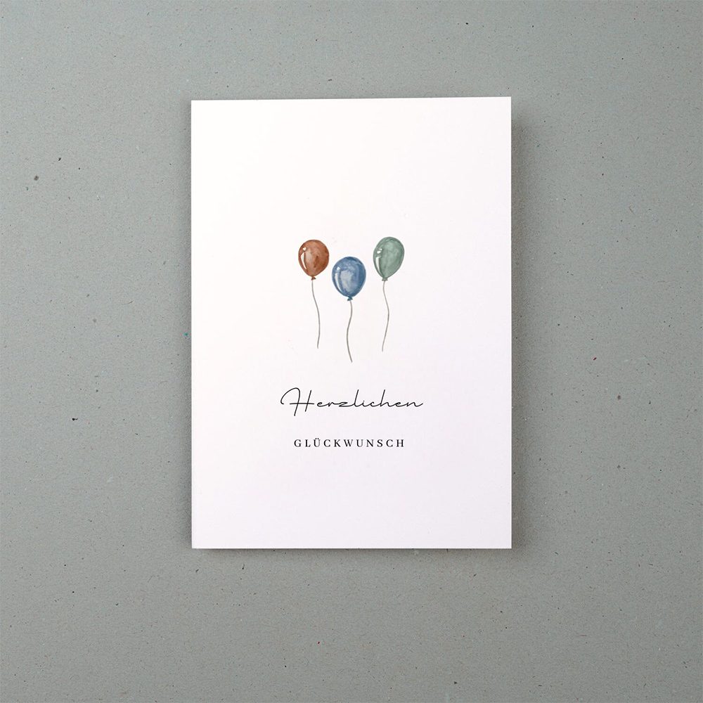 Liljendal Greeting Card Birthday 'Happy Birthday' Balloons